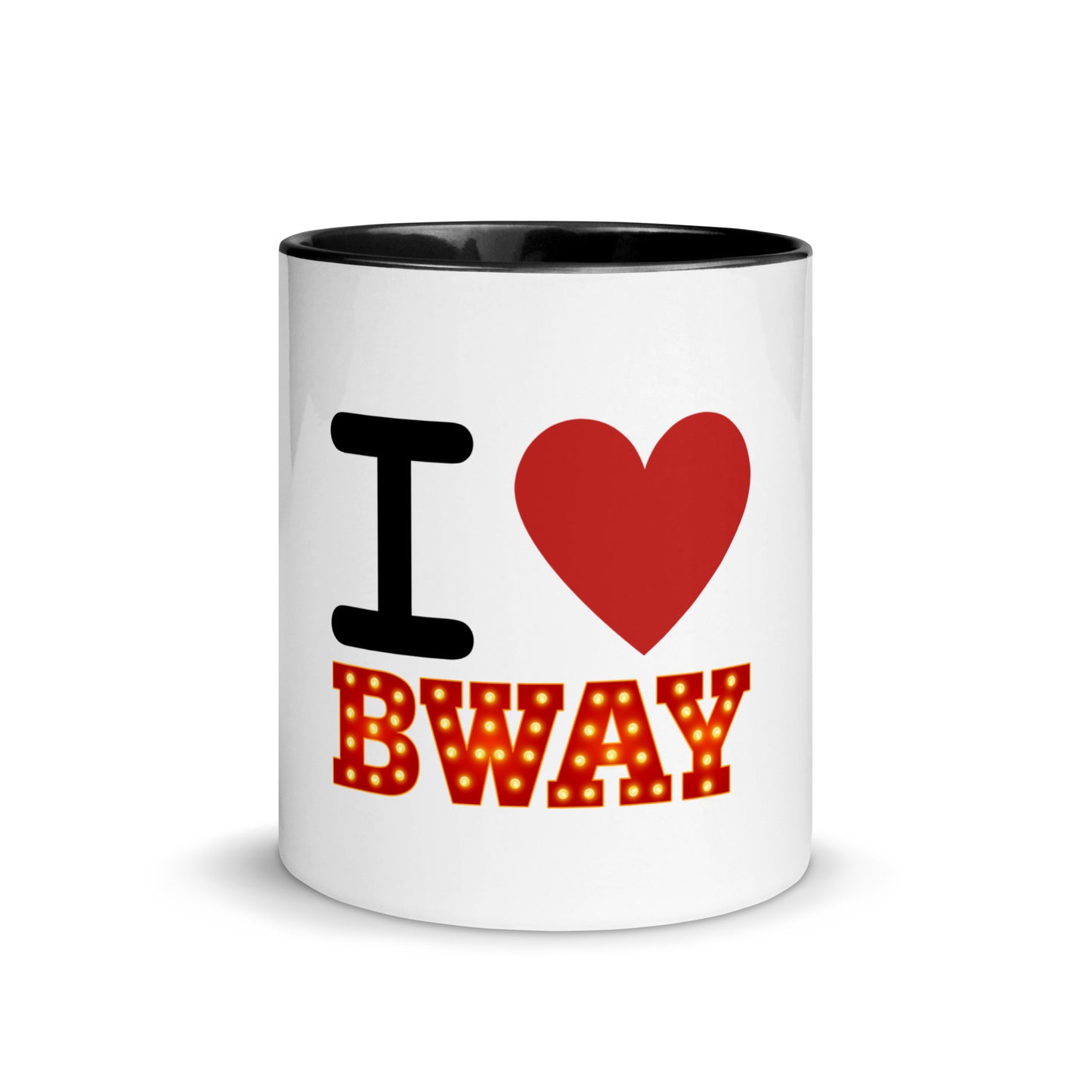 I Love Broadway Mug with Color Inside