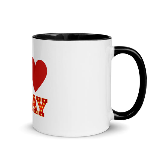 I Love Broadway Mug with Color Inside
