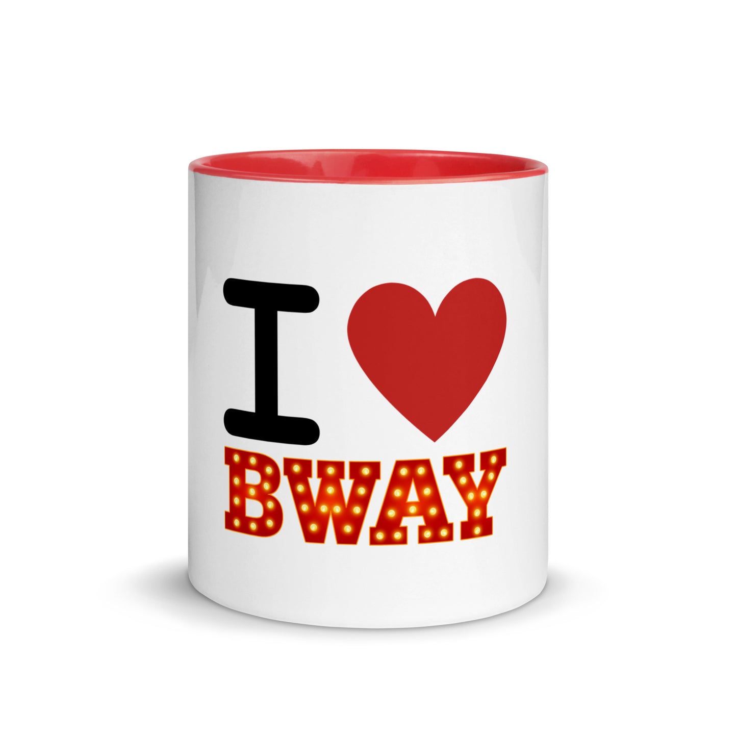 I Love Broadway Mug with Color Inside