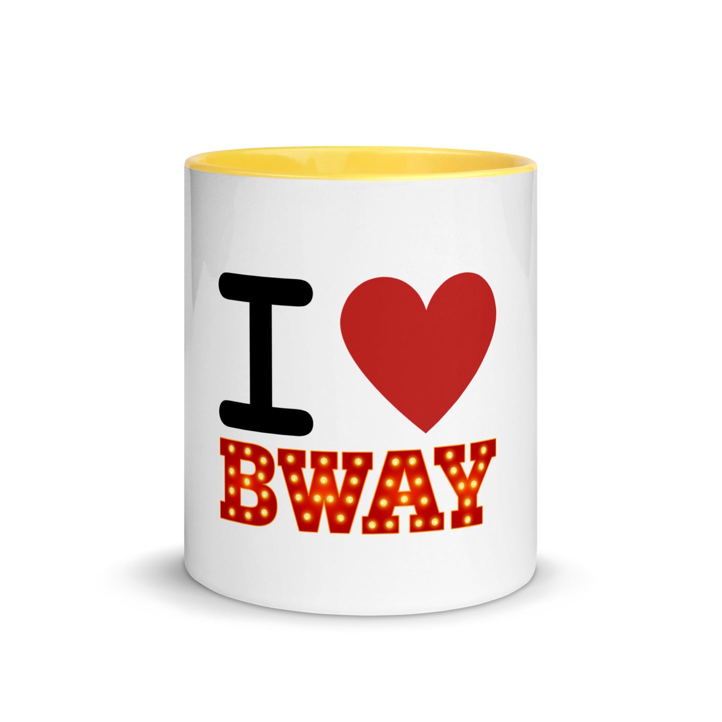 I Love Broadway Mug with Color Inside