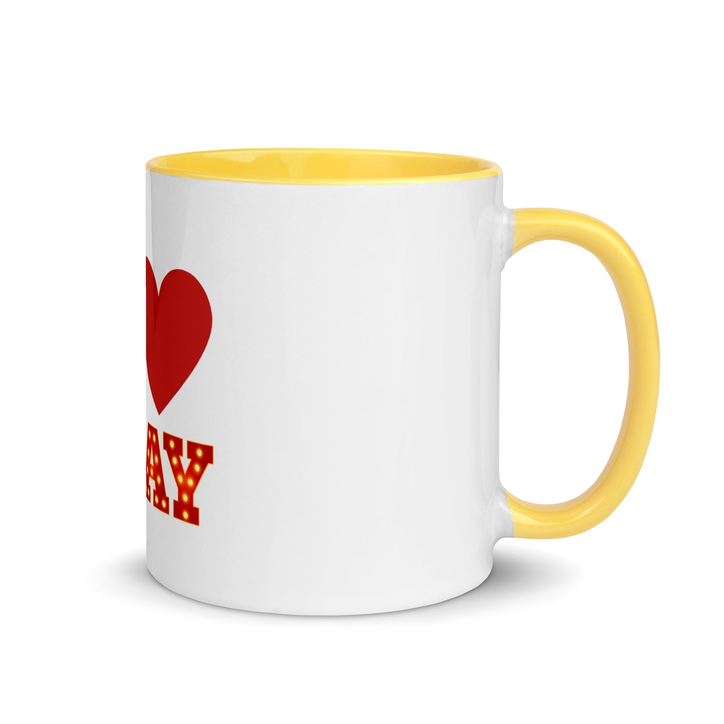 I Love Broadway Mug with Color Inside